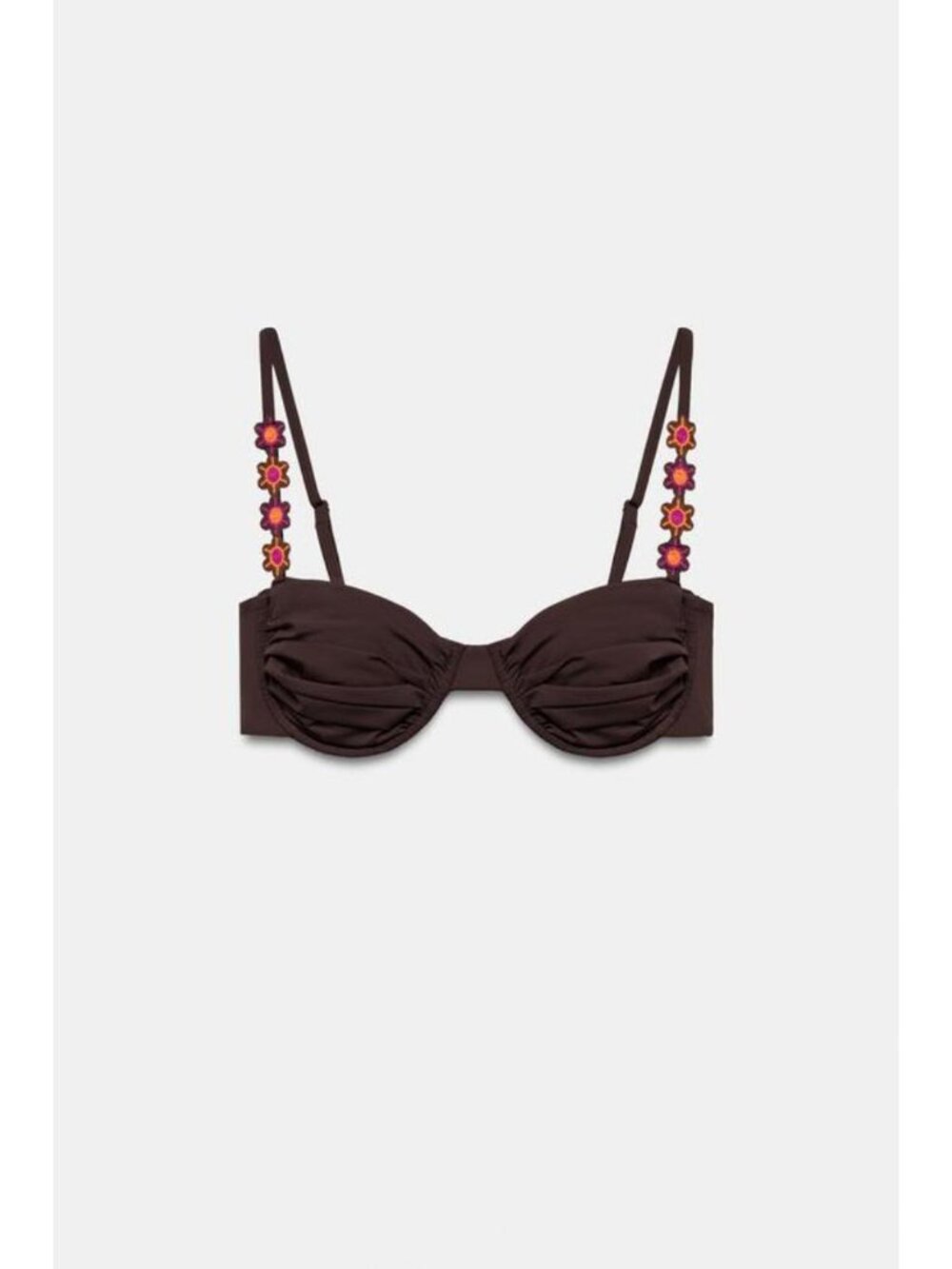 ZARA FLORAL UNDERWIRE BIKINI TOP